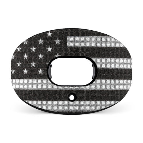 New Battle USA Diamond Flag 3D Oxygen Mouthguard - Black/Silver - OSFM