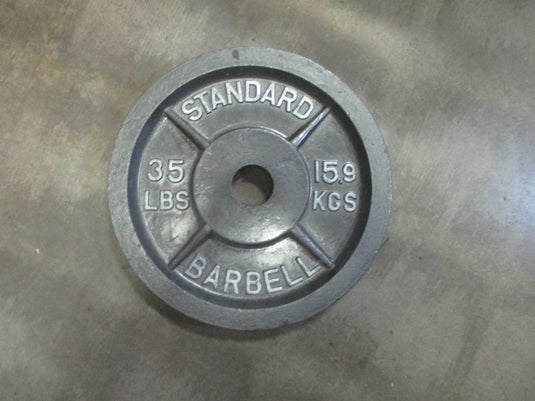 Used 35lb Standard OLYMPIC WEIGHT PLATE Qty 1 Plate