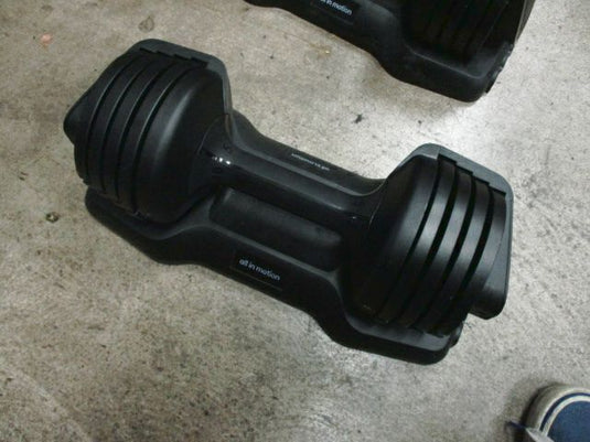 Used All In Motion 5- 25 lb Adjustable Dumbbell Set with Base