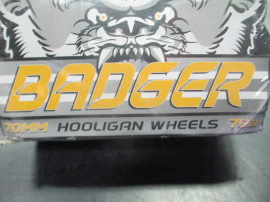 Hooligan Badger 70mm 78a Longboard Wheels Black Set of 4