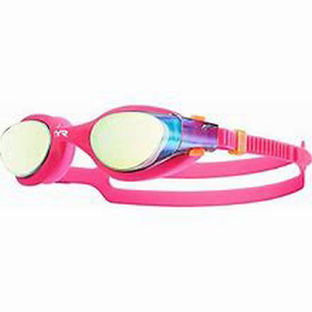 New TYR Vesi Womens Swim Goggles - - Pink/Gold Mirrored
