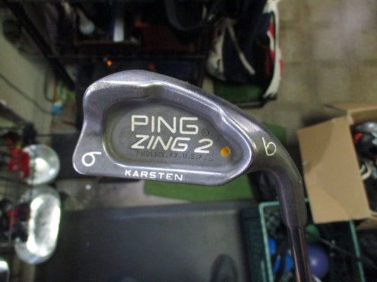 Used PING Zing 2 Karsten Yellow Dot Right Hand 6 Iron