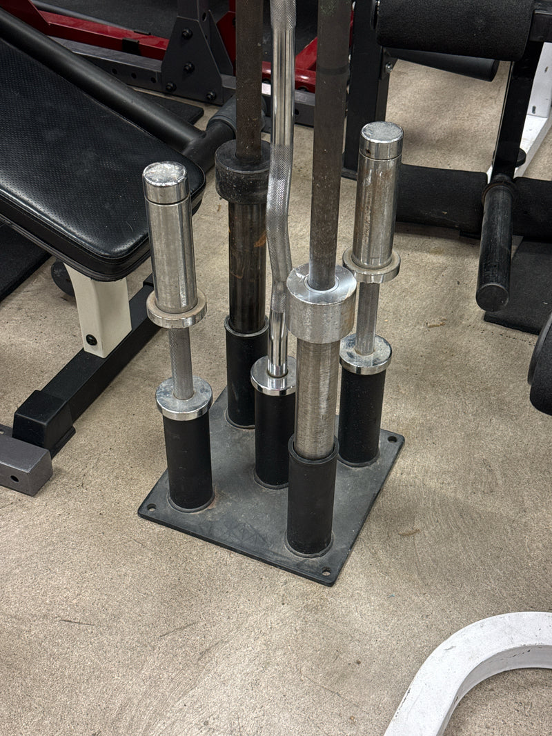 Load image into Gallery viewer, Used Olympic Bar Holder, Bolt Down Stand with 5 Holes

