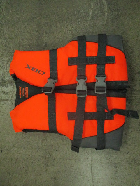 Used DBX Orange Youth Life Jacket Size 50-90lbs