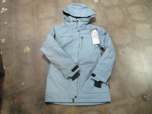 New Women's Light Blue Pulse Aries Insulated Snow Jacket Size Medium