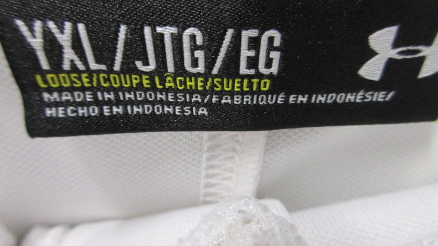 Load image into Gallery viewer, Used UnderArmour White Open Bottom Baseball Pants  Size Youth/XL
