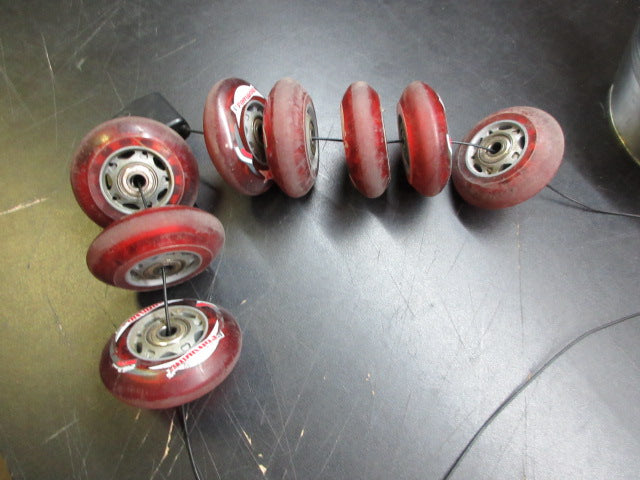 Load image into Gallery viewer, Used Forward Set of 8 INLINE SKATE WHEELS With Bearings
