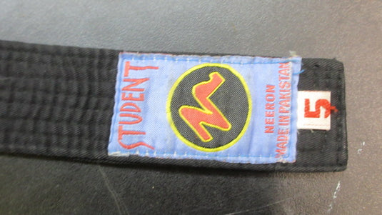 Used Student Neeron Black Karate Belt - Size 5