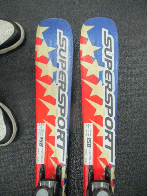 Used Volkl Supersport 158Cm Downhill Skis W/ Marker Bindings