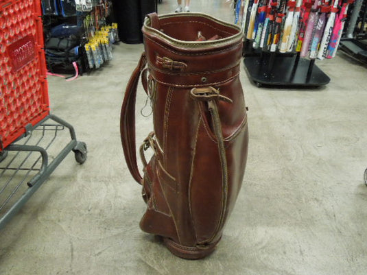 Vintage Austad's Full Leather Caddy Golf Carry Bag