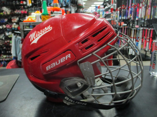 Used Bauer React Red Hockey Helmet w/ Mask