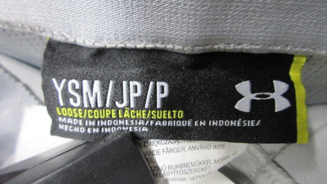 Load image into Gallery viewer, Used Under Armour Grey Open Bottom Pants Youth Size Medium - wear
