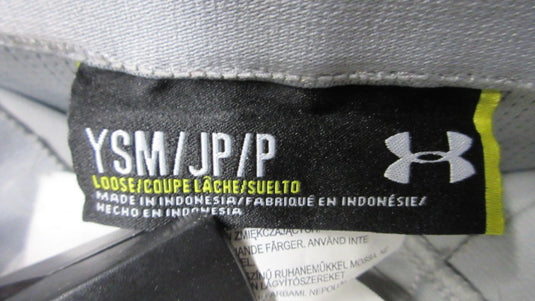 Used Under Armour Grey Open Bottom Pants Youth Size Medium - wear