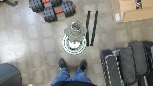 Used 150lb Complete Standard WEIGHT SET With 2 Piece Bar