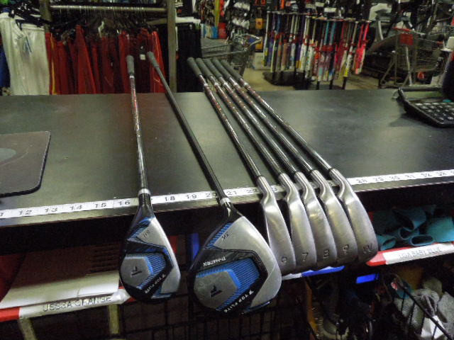 Load image into Gallery viewer, Used Top Flite 7pc Left Hand Ti Matrix Golf Club Set 6-9i, Wedge, 5h, 3w
