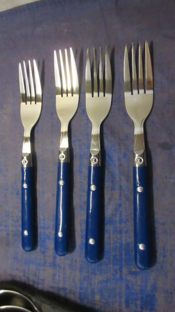Used Coleman Max Stainless Steel Silverware Set - 4 forks, 4 knives, & 4 spoons