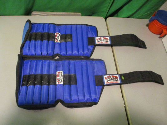 Used All Pro Contour Foam 10lb Adjustable ANKLE WEIGHT SET 5lbs Each