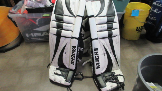 Load image into Gallery viewer, Used Vaughn Vault 36&#39;&#39; Hockey Goalie Shin Pads - White

