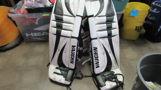 Used Vaughn Vault 36'' Hockey Goalie Shin Pads - White