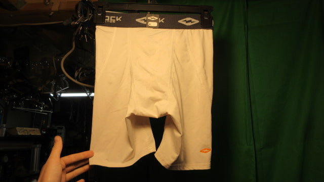 Load image into Gallery viewer, Used Shock Doctor Compression Shorts Cup Pocket Youth Medium - White
