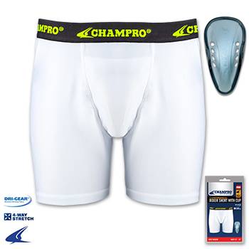 New Champro Adult Compression Boxer Short With Cup Size Medium