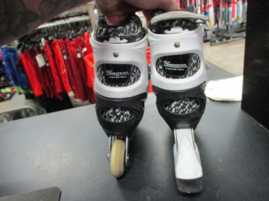 Used Kuxuan Adjustable Youth 3-6 In-Line Skates (MISSING WHEEL, SNAP BROKEN, MIS