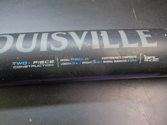 Used Louisville Slugger Xend X20 31" -11 USSSA Composite Softball Bat