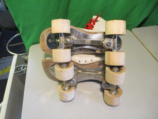 Used Vintage Leather Roller Skates Chicago Size Unknown