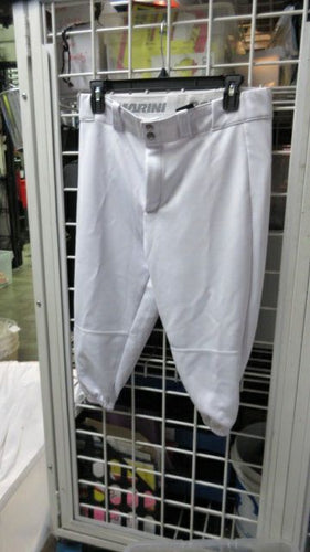 Used Demarini White Baseball Pants W/ Elastic Bottoms Size Youth XL