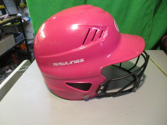Load image into Gallery viewer, Used Rawlings Pink Batting helmet W/Mask 6 1/4-6 7/8
