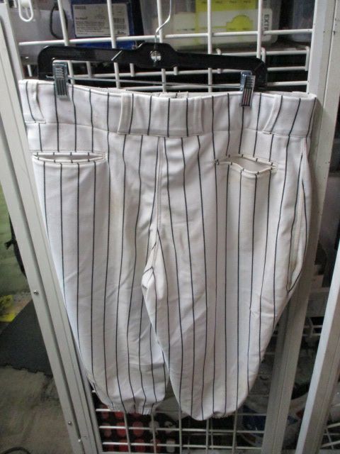 Used Champro White and Black Pin-Striped Knicker Bottom Pants Adult XL - stained
