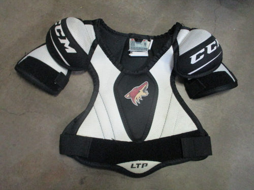 Used CCM LTP Coyotes Hockey Shoulder Pads Size Youth Large