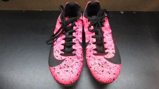 Load image into Gallery viewer, Used Nike Zoom Rival S 9 Paint Splatter Pink Blast Track Shoes - Size 5
