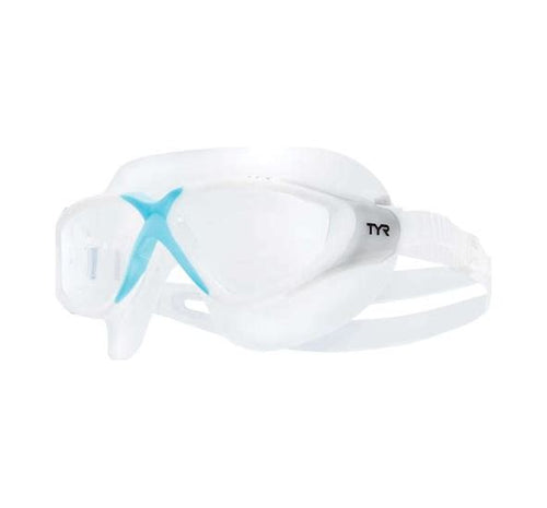 New TYR Rogue Womens Swim Mask - Clear/Blue