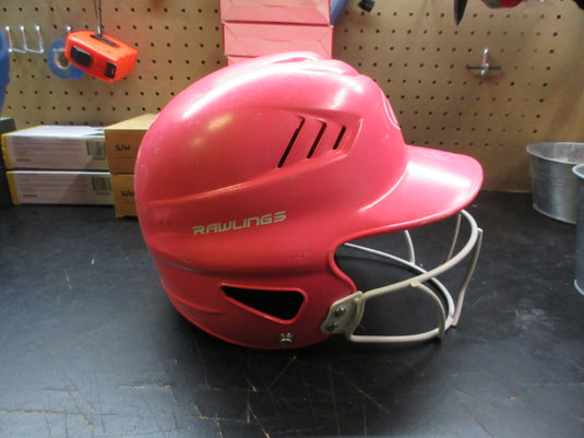 Used Rawlings Coolflo Fastpitch Softball Helmet with Face Guard - 6 1/2 - 7 1/2