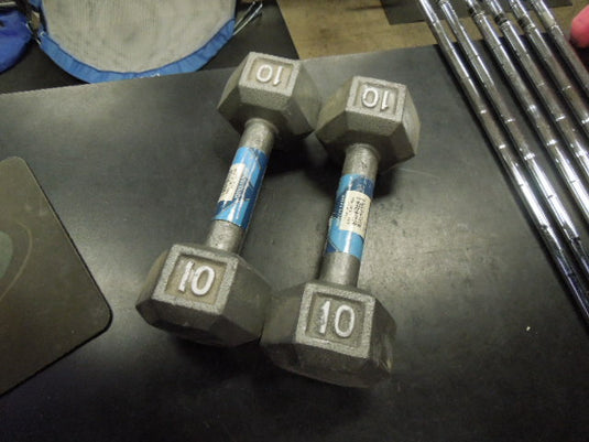 Like New Pair of CAP Cast Iron 10 lb Dumbbells