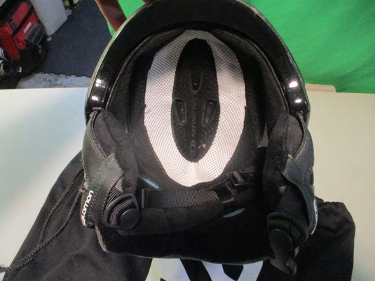 Used Salomon 56-59cm Medium Black Snow helmet (Air Bladder Not Working)