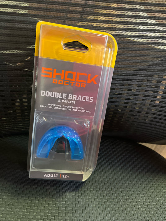 New Shock Doctor Double Braces Strapless MouthGuard Adult 12+