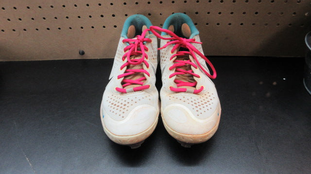 Load image into Gallery viewer, Used Nike Alpha Huarache Elite 3 Light Bone Metal Baseball Cleats  - Size 7
