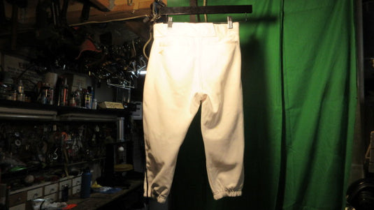 Used Easton Knicker Baseball Pants W/ Black Braid Youth XL - White