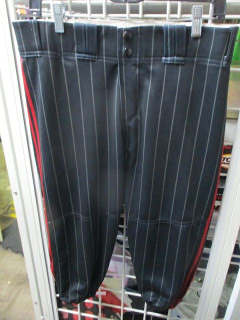 Used Swaggie Athlete Pin Striped and Red Piping Elastic Bottom Pants Youth Large