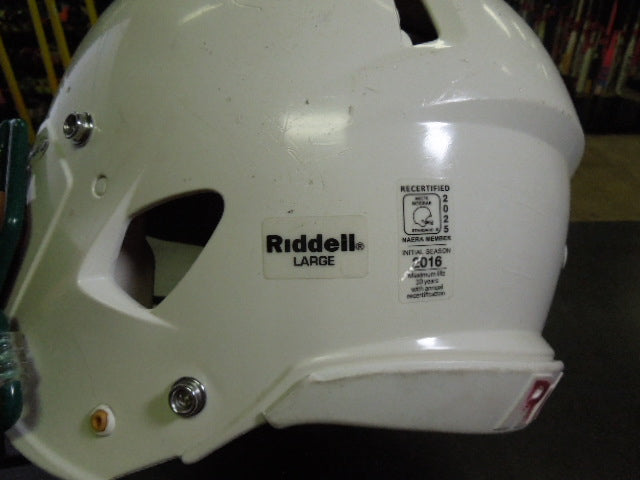 Load image into Gallery viewer, Used Riddell Speed White Youth Large Football Helmet (Initial Season 2016)
