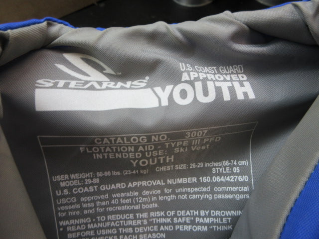 Load image into Gallery viewer, Used Stearns Life Jacket - Size Youth 50lb-90lb
