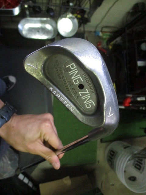 Load image into Gallery viewer, Used PING Zing Black Dot Karsten Right Hand 7 pc Iron Set 3-5 7-9i, W
