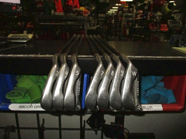 Load image into Gallery viewer, Used PING Zing Black Dot Karsten Right Hand 7 pc Iron Set 3-5 7-9i, W
