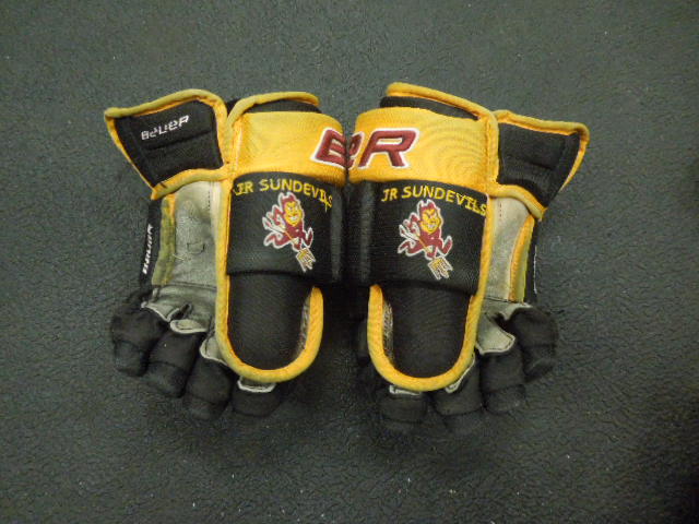 Load image into Gallery viewer, Used Bauer ProTeam 11" Hockey Gloves ASU Sundevil Branding
