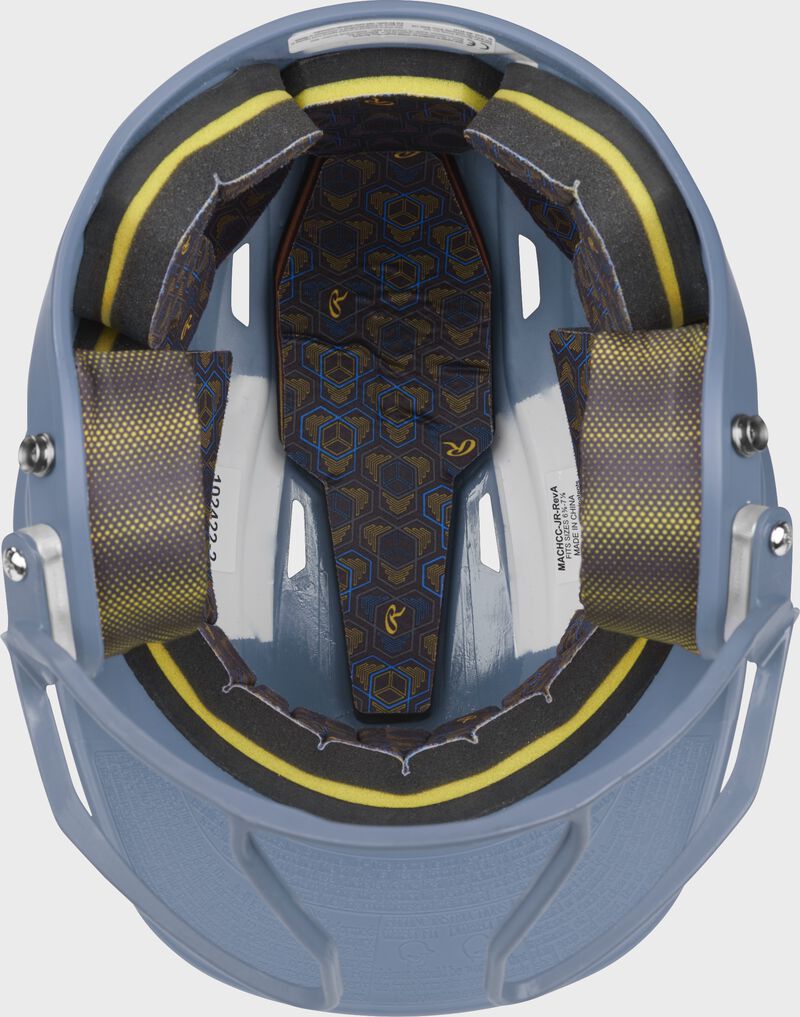 Load image into Gallery viewer, New Rawlings Mach Hi-Viz Carolina Blue Softball Helmet - Size Senior

