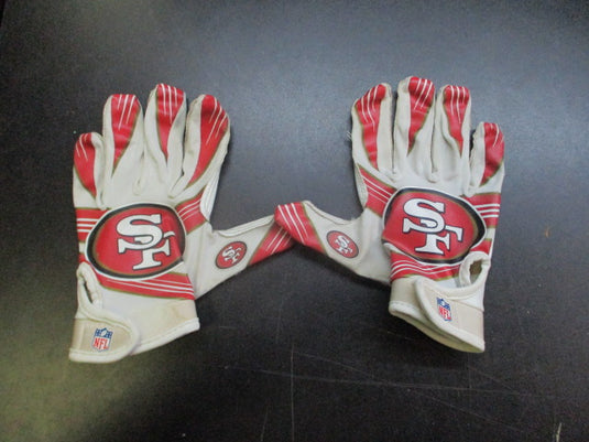 Used Franklin Sports 49ers NFL Football Receiver Gloves - Youth Med/Lg