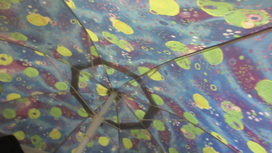 Used Beach Umbrella With Sand Anchor