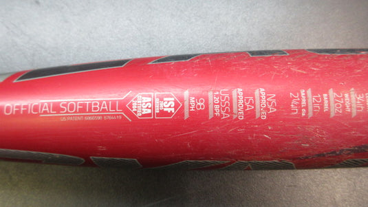 Used Easton Synergy Speed 34" -7 Composite Softball Bat